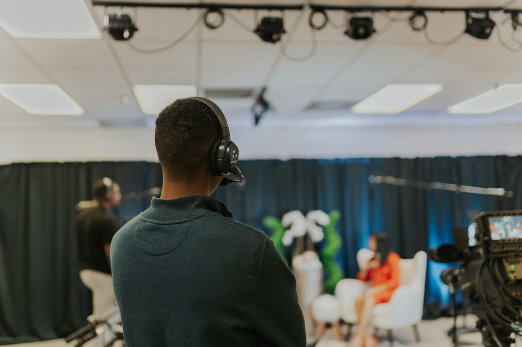 actor interview on stage